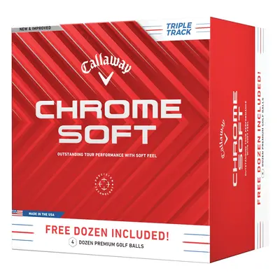 CALLAWAY CHROME SOFT TRIPLE TRACK GOLF BALLS - WHITE - 4 FOR 3 - 4 Dozen