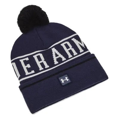 UNDER ARMOUR HALFTIME POM BEANIE - MIDNIGHT NAVY / WHITE