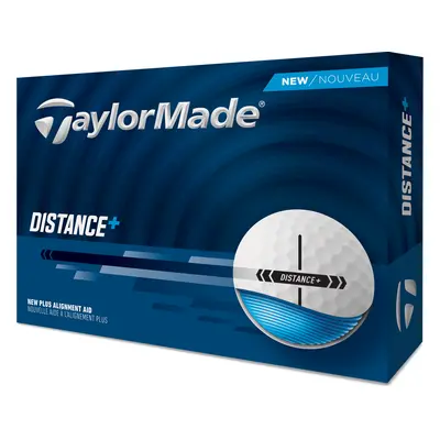 TAYLORMADE 2025 DISTANCE+ GOLF BALLS - WHITE - 1 Dozen