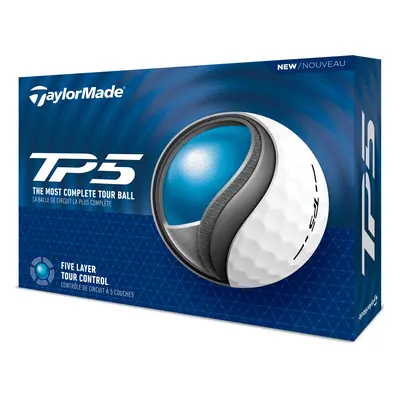 TAYLORMADE TP5 GOLF BALLS - WHITE - 1 Dozen