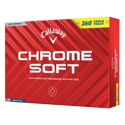 CALLAWAY CHROME SOFT TRIPLE TRACK GOLF BALLS - YELLOW - 1 Dozen