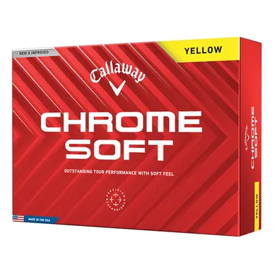 CALLAWAY CHROME SOFT GOLF BALLS - YELLOW - 1 Dozen