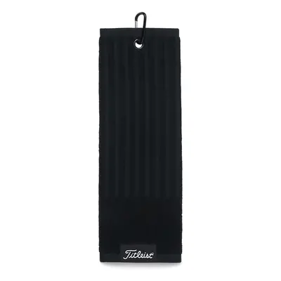 TITLEIST TRI-FOLD CART TOWEL - BLACK