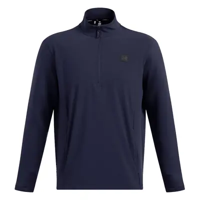 UNDER ARMOUR UA DRIVE PRO STORM HYBRID 1/2 ZIP SWEATER - MIDNIGHT NAVY / SILVER - XL