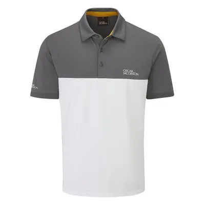 OSCAR JACOBSON 2025 MATLEY GOLF POLO SHIRT - PEWTER - M