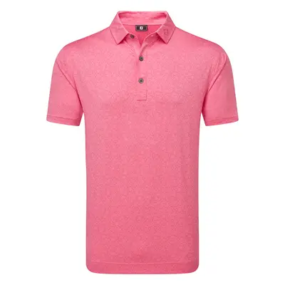 FOOTJOY 2025 PAINTED FLORAL LISLE GOLF POLO SHIRT 34130 - PINK LEMONADE - M