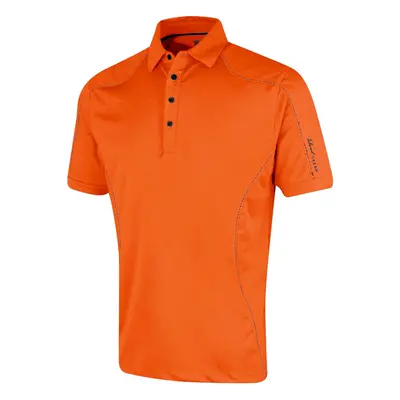 ISLAND GREEN TECH PERFORMANCE GOLF POLO SHIRT - Burnt Orange , M