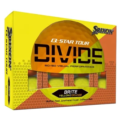 SRIXON Q STAR TOUR DIVIDE GOLF BALLS - YELLOW / ORANGE - 1 Dozen