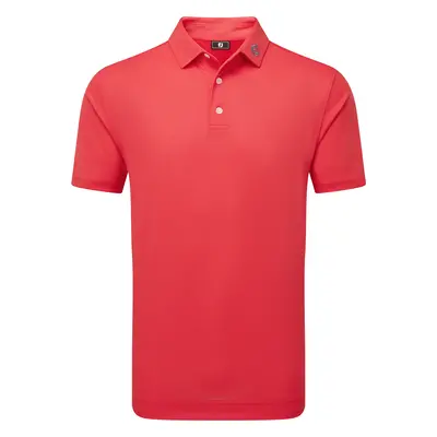 FOOTJOY 2025 STRETCH PIQUE SOLID GOLF POLO SHIRT 34080 - HIBISCUS - M