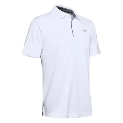 UNDER ARMOUR 2025 TECH GOLF POLO SHIRT - WHITE / GRAPHITE - S