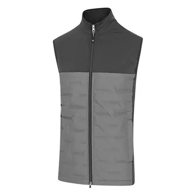 ISLAND GREEN 2025 FULL ZIP STRETCH GOLF GILET - CHARCOAL - M