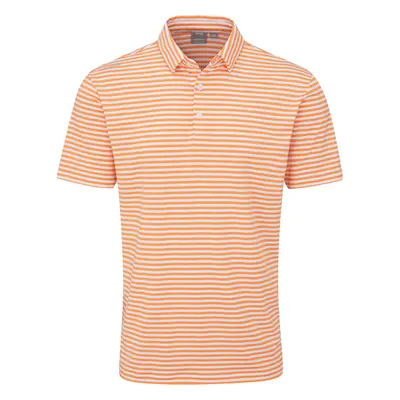 PING 2025 OWAIN GOLF POLO SHIRT - TANGERINE / WHITE - M