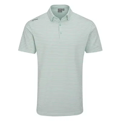 PING 2025 OWAIN GOLF POLO SHIRT - MISTY GREEN / WHITE - M