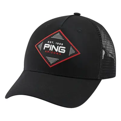 PING 2025 DIAMOND TRUCKER GOLF CAP - BLACK