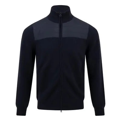 J.LINDEBERG BRIDGE KNITTED HYBRID GOLF SWEATER - JL NAVY - L