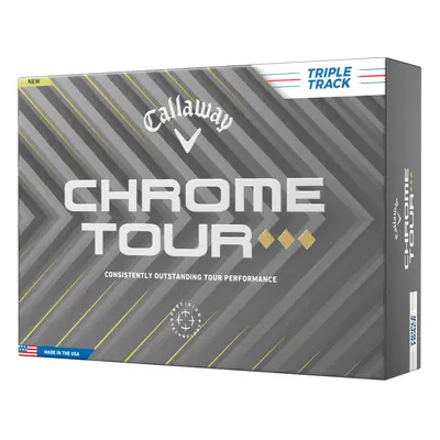 CALLAWAY 2025 CHROME TOUR TRIPLE DIAMOND TRIPLE TRACK GOLF BALLS - WHITE - 1 Dozen