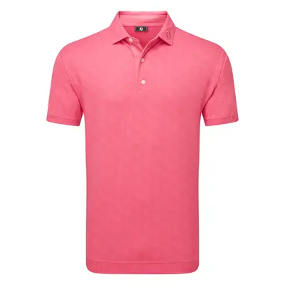 FOOTJOY 2025 SPECKLE PRINT PIQUE GOLF POLO SHIRT 34021 - PINK LEMONADE - M