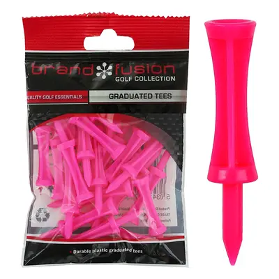 FUSION PLASTIC GOLF CASTLE TEES / BUMPER PACKS - PINK 60mm (50 Pack)