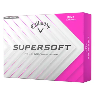 CALLAWAY 2025 SUPERSOFT GOLF BALLS - PINK - 1 Dozen