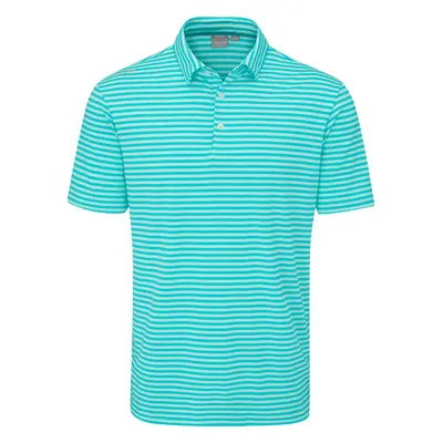 PING 2025 OWAIN GOLF POLO SHIRT - ARUBA BLUE / CERAMIC - M