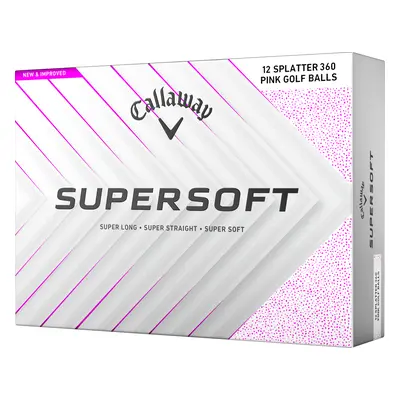 CALLAWAY 2025 SUPERSOFT SPLATTER GOLF BALLS - PINK - 1 Dozen