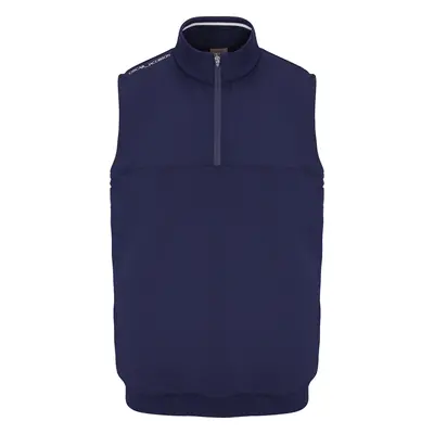 OSCAR JACOBSON 2025 WESTLAND 1/4 ZIP SLEEVELESS MIDLAYER - NAVY - M