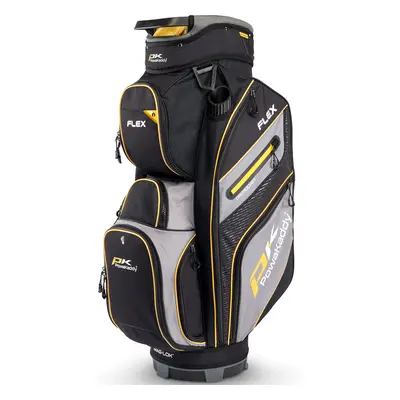 POWAKADDY 2025 FLEX GOLF CART BAG - BLACK / GUNMETAL / YELLOW - PREORDER LATE FEBRUARY