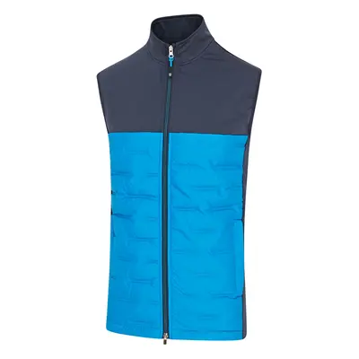 ISLAND GREEN 2025 FULL ZIP STRETCH GOLF GILET - NAVY / BLUE - M