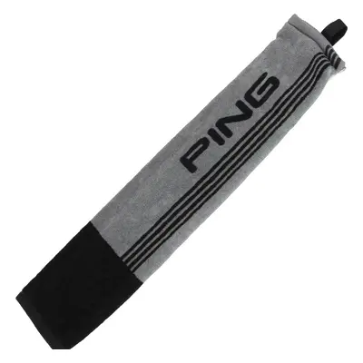 PING TRI-FOLD GOLF TOWEL - BLACK / GREY