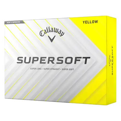 CALLAWAY 2025 SUPERSOFT GOLF BALLS - YELLOW - 1 Dozen