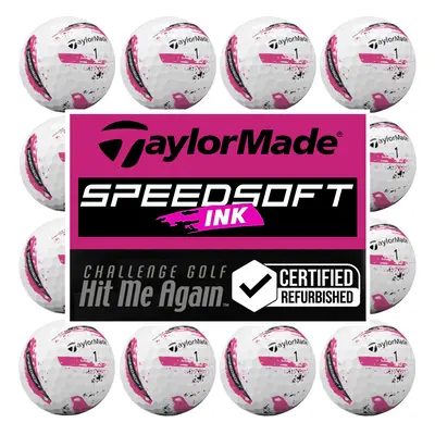 TAYLORMADE SPEEDSOFT INK HIT ME AGAIN™ GOLF BALLS - PINK - 1 Dozen