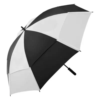 AXGLO HURRICANE 62" DOUBLE CANOPY GOLF UMBRELLA - BLACK / WHITE