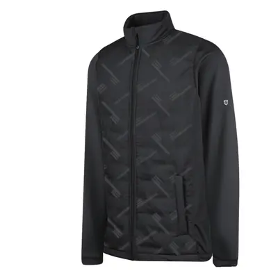 ISLAND GREEN THERMAL HEAT WELDED QUILTED GOLF JACKET - BLACK - M