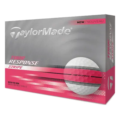 TAYLORMADE 2025 TOUR RESPONSE STRIPE GOLF BALLS - PINK - 1 Dozen