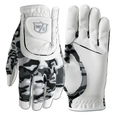 WILSON STAFF JUNIOR CAMO PRINT ONE SIZE FITS ALL GOLF GLOVE - CAMO WHITE - LH (FOR RH GOLFER) , 