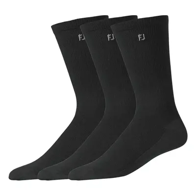 FOOTJOY PRO-DRY GOLF CREW SOCKS - BLACK (3 PACK)