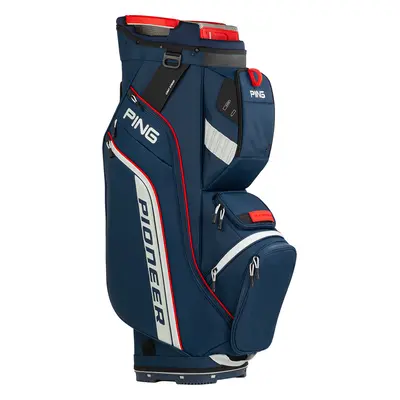 PING PIONEER 214 GOLF CART BAG - NAVY / PLATINUM / RED