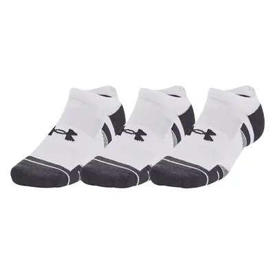 UNDER ARMOUR PERFORMANCE TECH NO SHOW SOCKS – 3 PACK – WHITE