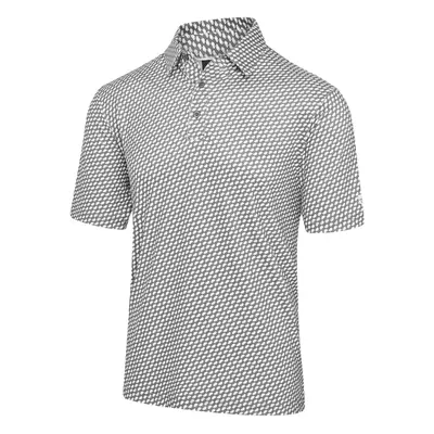 ISLAND GREEN 2025 ABSTRACT PRINT UV GOLF POLO SHIRT - GREY - M