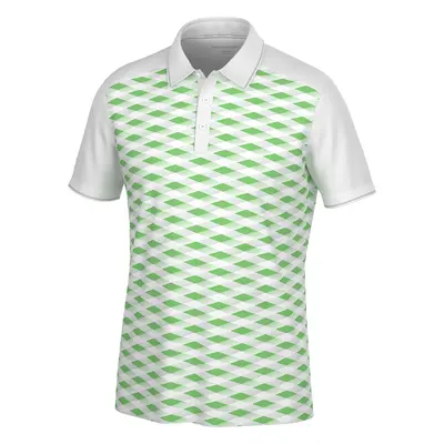 GALVIN GREEN 2025 MARLON GOLF POLO SHIRT - WHITE / FRESH GREEN - M