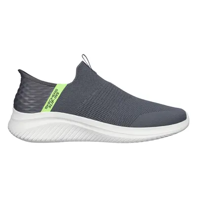 Skechers Men's Slip-ins: Ultra Flex 3.0 - Viewpoint Sneaker in Charcoal/Lime, Size | Textile, Ve