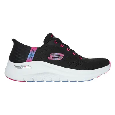 Skechers Women's Slip-ins: Arch Fit 2.0 - Easy Chic Sneaker in Black/Hot Pink, Size | Textile/Sy