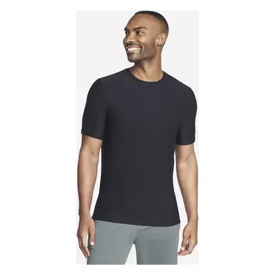 Skechers Men's GO DRI All Day T-Shirt in Black, Size | Recycled Polyester/Spandex