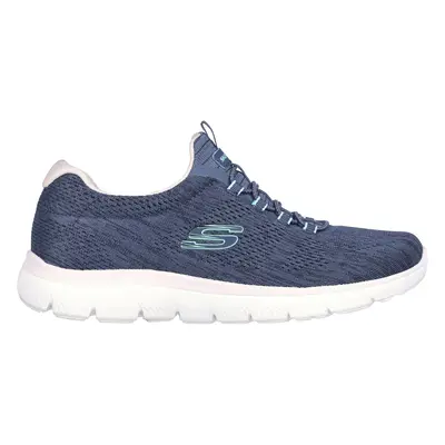 Skechers Women's Summits - Fun Flair Sneaker in Navy Blue, Size | Textile/Synthetic, Vegan, Mach