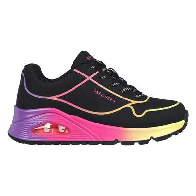 Skechers Girls Uno Gen1 - Pop of Neon Sneaker in Black, Size | Synthetic