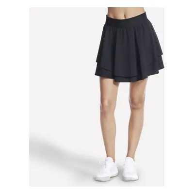 Skechers Women's Sport Court Layered Skort in Black, Size | Polyester/Spandex