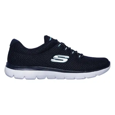 Skechers Women's Summits Sneaker in Navy Blue/Light Blue, Size | Textile/Synthetic, Machine Wash