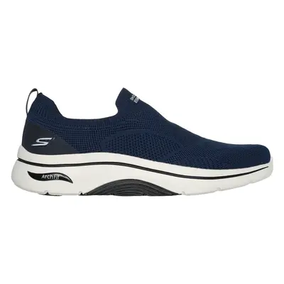 Skechers Men's GO WALK Arch Fit 2.0 - Knitted Relief Slip-On Shoes in Navy Blue/Black, Size | Te