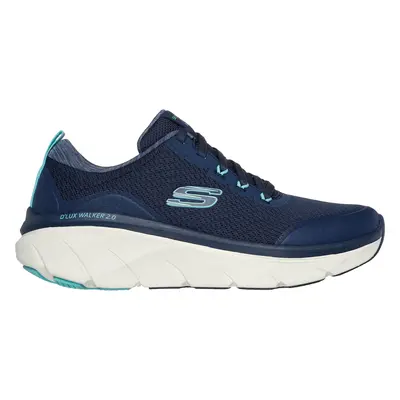 Skechers Women's Relaxed Fit: D'Lux Walker 2.0 - Radiant Rose Sneaker in Navy Blue/Aqua, Size | 