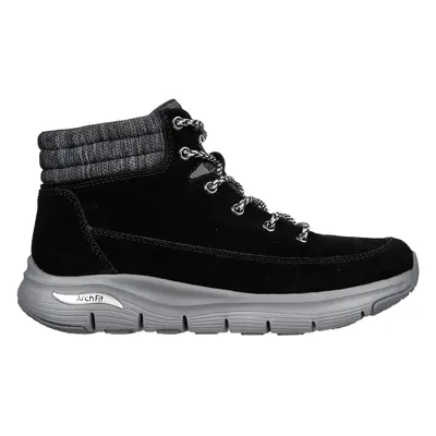 Skechers Women's Arch Fit Smooth - Comfy Chill Boots in Black, Size | Leather/Textile/Metal